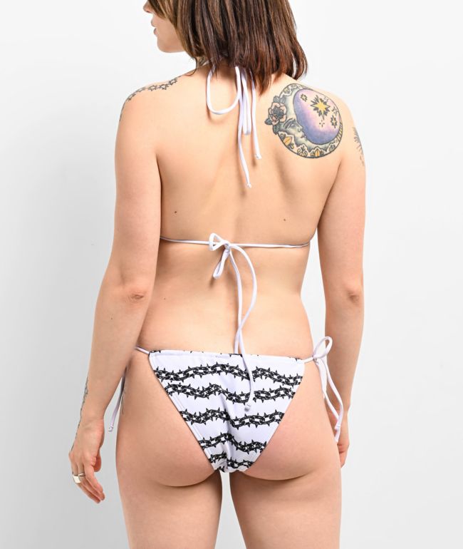 Lurking Class By Sketchy Tank Chains White High Leg Bikini Bottom - thumbnail 2
