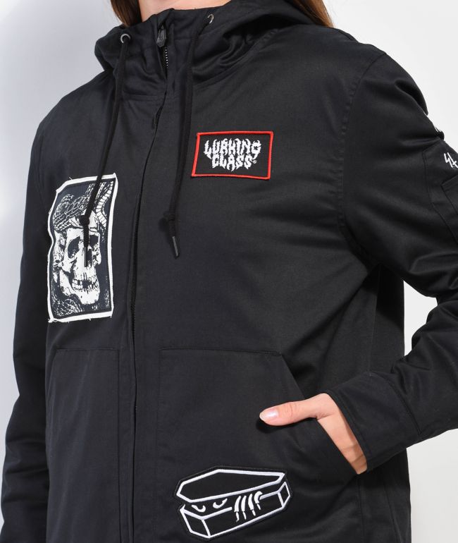 Lurking Class By Sketchy Tank DIY Patch Black Jacket - thumbnail 3