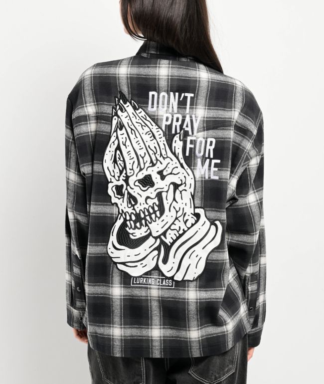 Lurking Class Don't Pray For Me Black Flannel Shirt