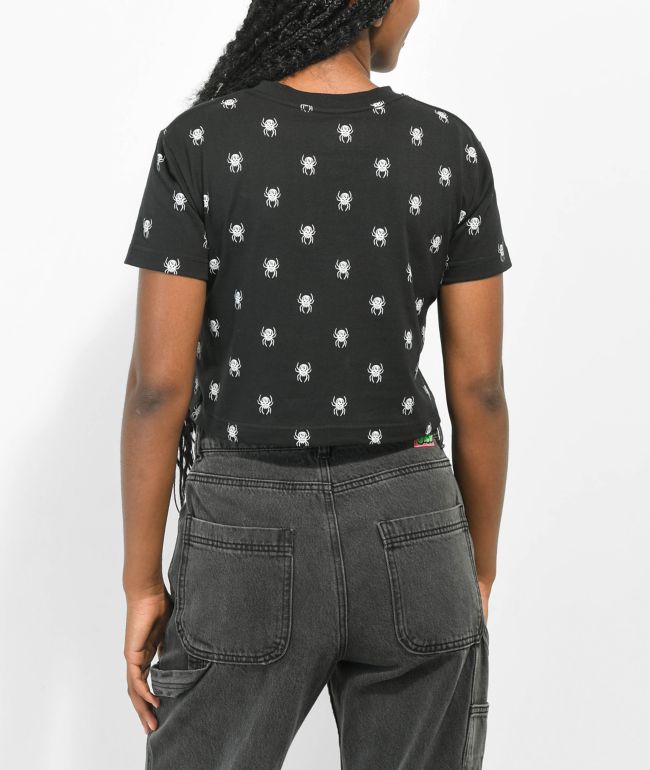 Lurking Class Spiders Coffin Pocket Crop T-Shirt - thumbnail 2