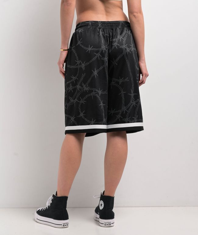 Lurking Class by Sketchy Tank Barbed Wire Black Mesh Shorts - thumbnail 2