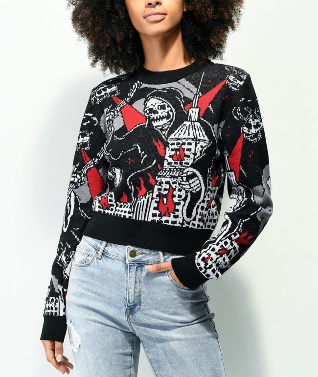 Lurking Class by Sketchy Tank Class Destroy Black Crewneck Sweatshirt