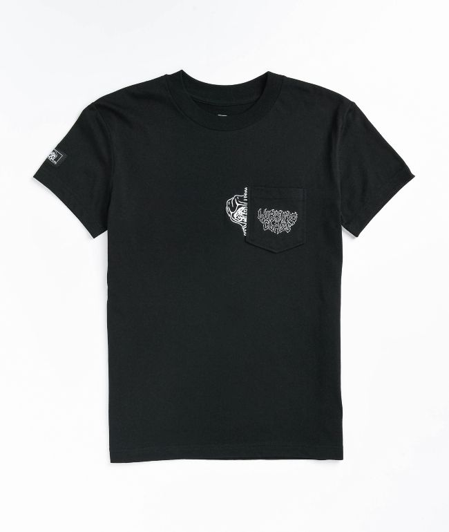 Lurking Class by Sketchy Tank Corner Pocket Black T-Shirt