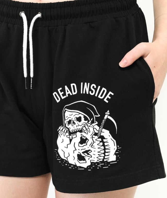 Lurking Class by Sketchy Tank Dead Inside Black Sweat Shorts - thumbnail 3