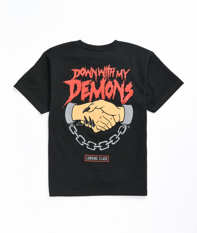 Lurking Class by Sketchy Tank Demons Black T-Shirt