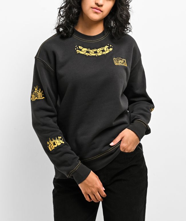 Lurking Class by Sketchy Tank Hotbox Flash Black Crewneck Sweatshirt - thumbnail 2