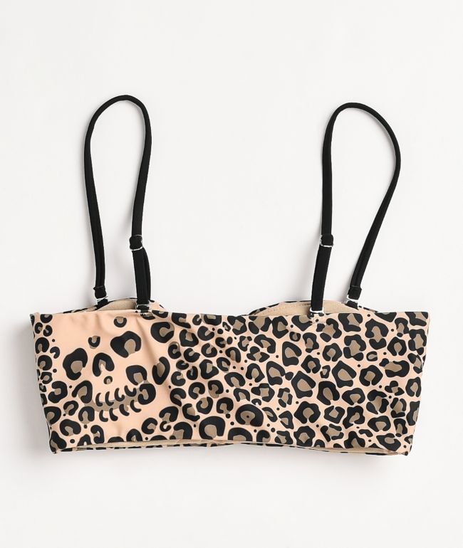 Lurking Class by Sketchy Tank Leopard Bandeau Bikini Top - thumbnail 2