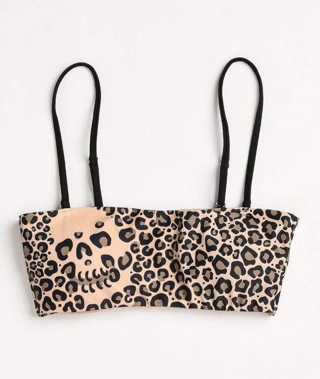 Lurking Class by Sketchy Tank Leopard Bandeau Bikini Top