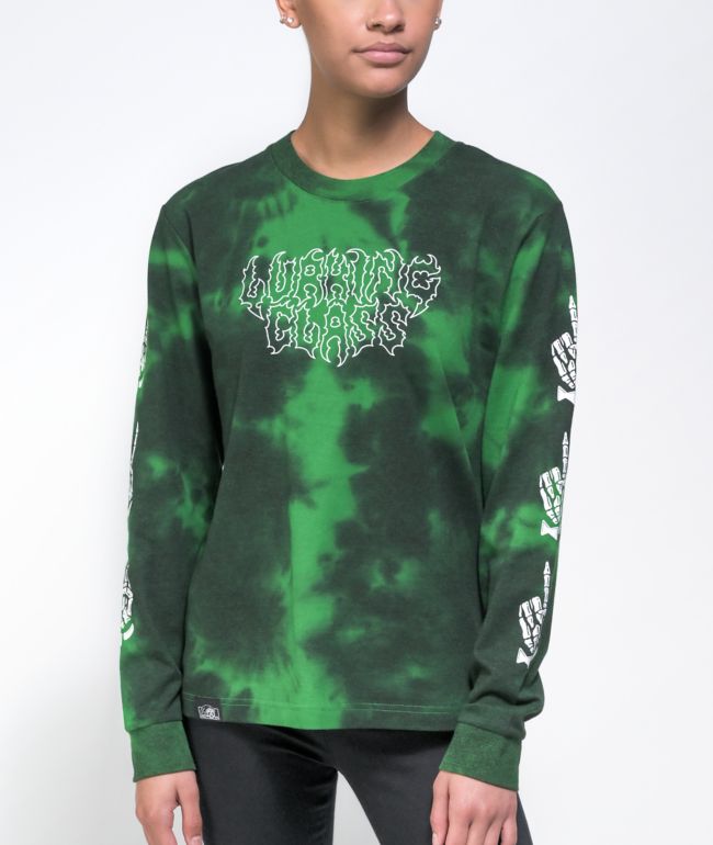 Lurking Class by Sketchy Tank Matrix Peace Green Tie Dye Long Sleeve T-Shirt