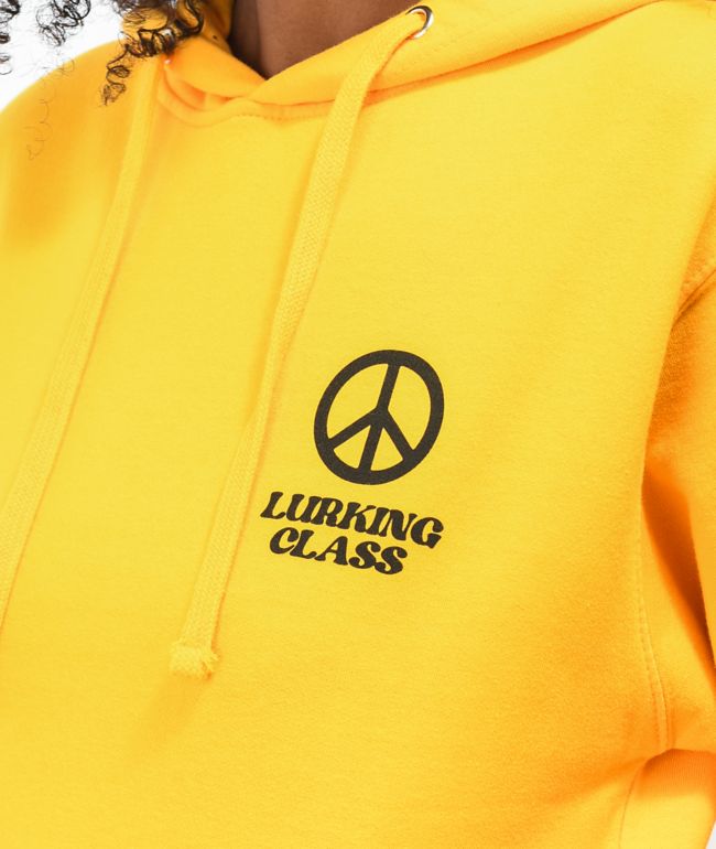 Lurking Class by Sketchy Tank Peace Off Yellow Hoodie - thumbnail 3
