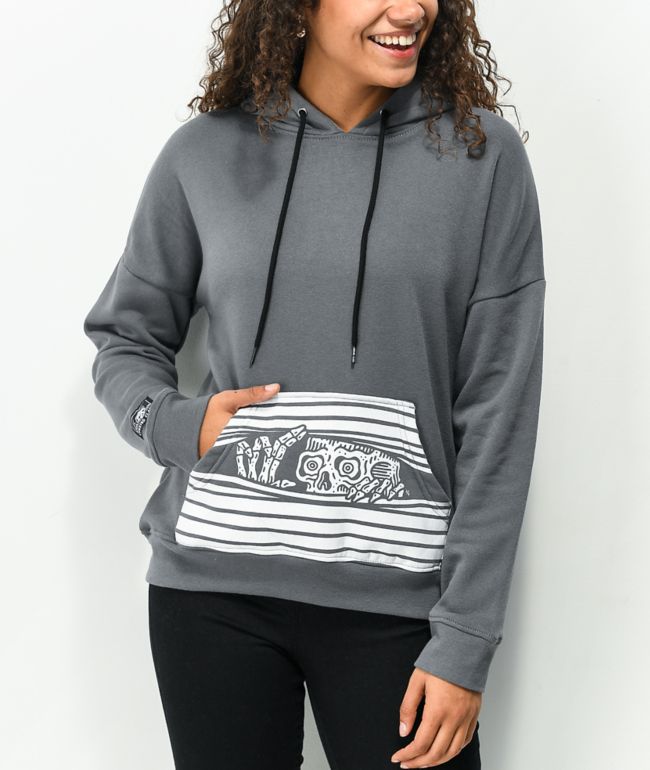 Lurking Class by Sketchy Tank Peeking Grey Hoodie