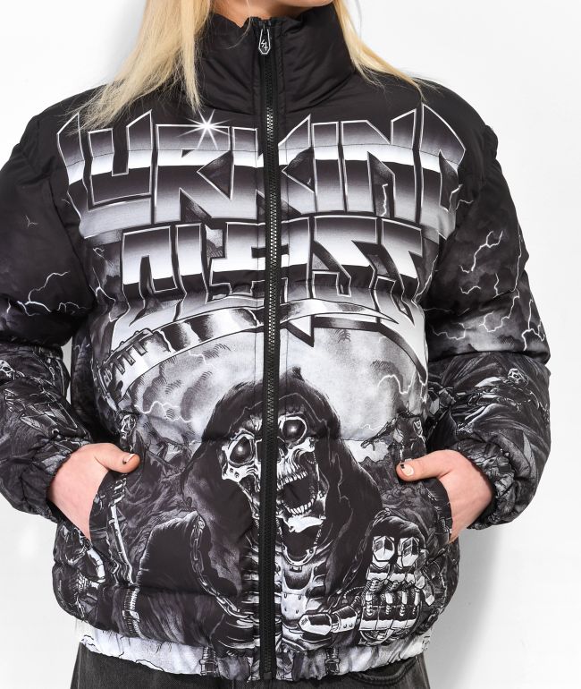 Lurking Class by Sketchy Tank Printed Black Puffer Jacket - thumbnail 3