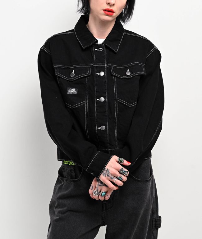 Lurking Class by Sketchy Tank Skullfly Black Denim Jacket - thumbnail 3