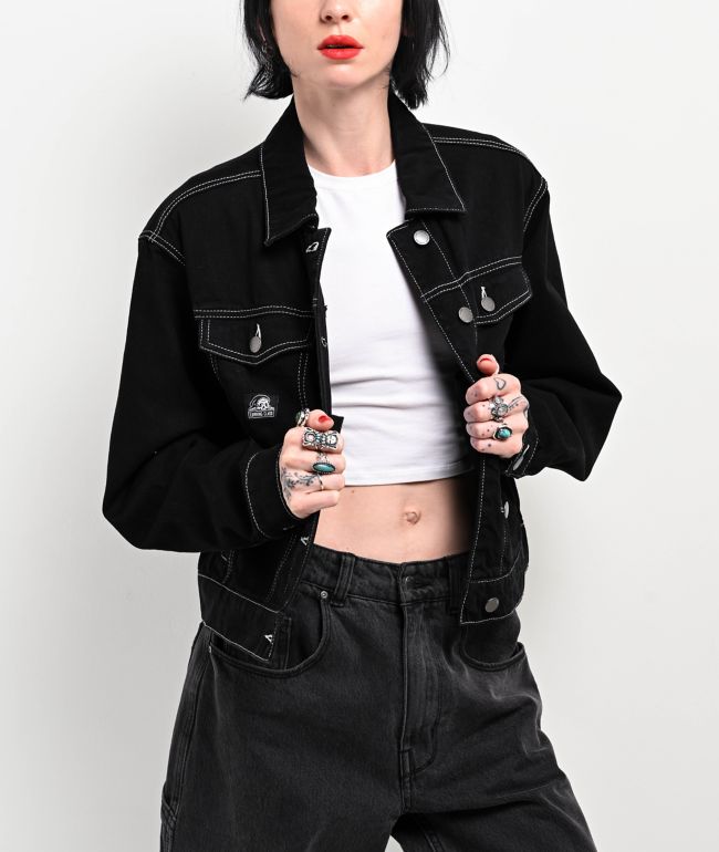 Lurking Class by Sketchy Tank Skullfly Black Denim Jacket - thumbnail 2