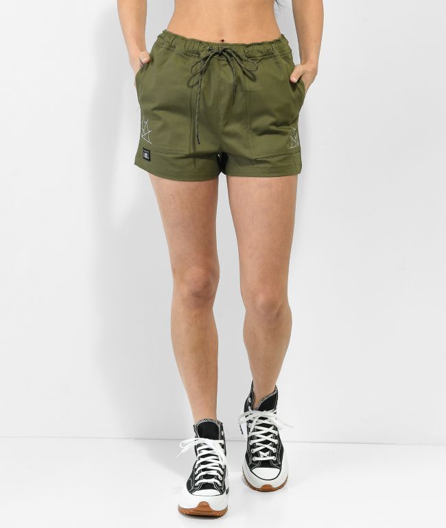 Lurking Class by Sketchy Tank Spiderweb Green Shorts