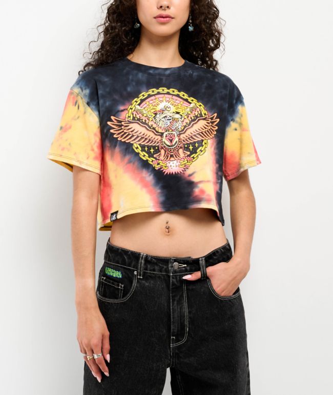 Lurking Class by Sketchy Tank Tall Boy Unchained Tie Dye Boxy Crop T-Shirt