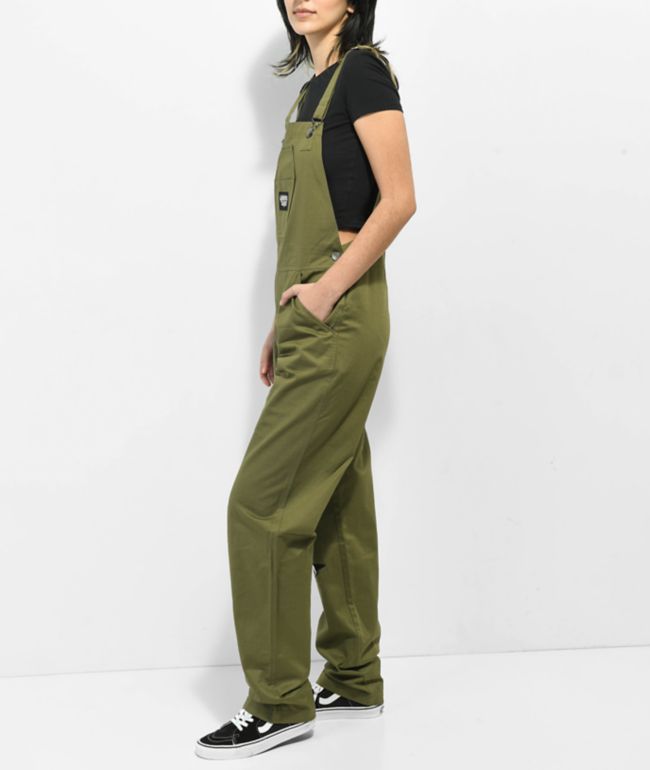 Lurking Class by Sketchy Tank Terror Olive Green Overalls - thumbnail 3