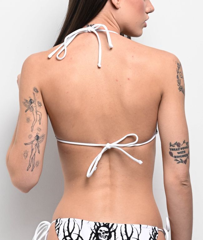 Lurking Class by Sketchy Tank x Kyle Grand Sin White Triangle Bikini Top - thumbnail 2