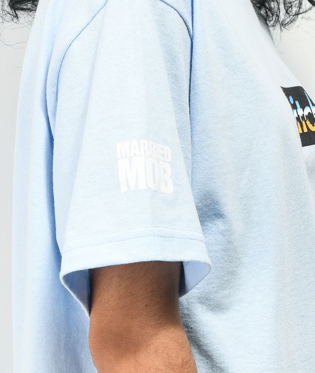 Married To The Mob Bitch In A Box Gradient Blue T-Shirt - thumbnail 3