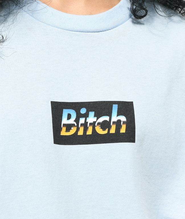 Married To The Mob Bitch In A Box Gradient Blue T-Shirt - thumbnail 2