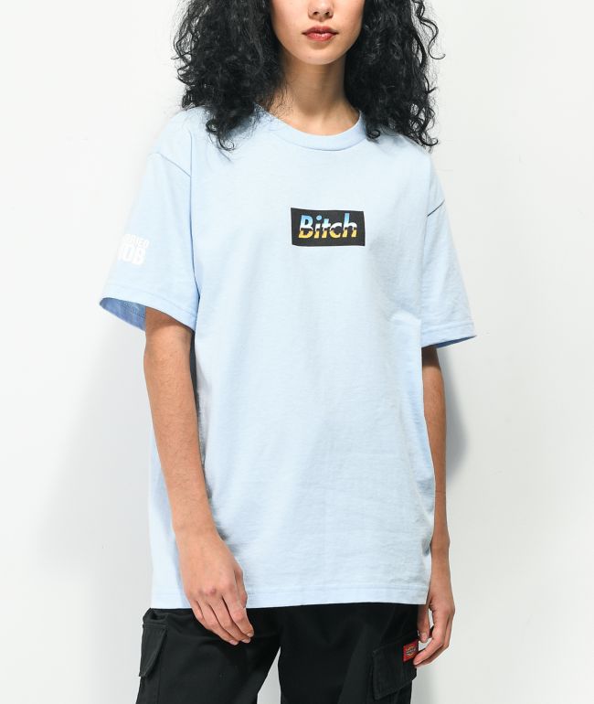 Married To The Mob Bitch In A Box Gradient Blue T-Shirt