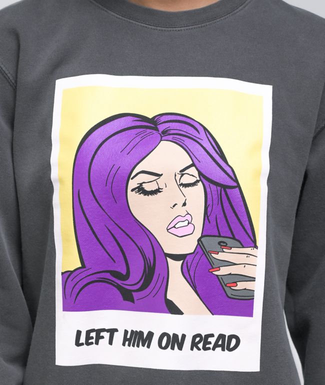Married To The Mob Left Him On Read Crewneck Sweatshirt - thumbnail 3