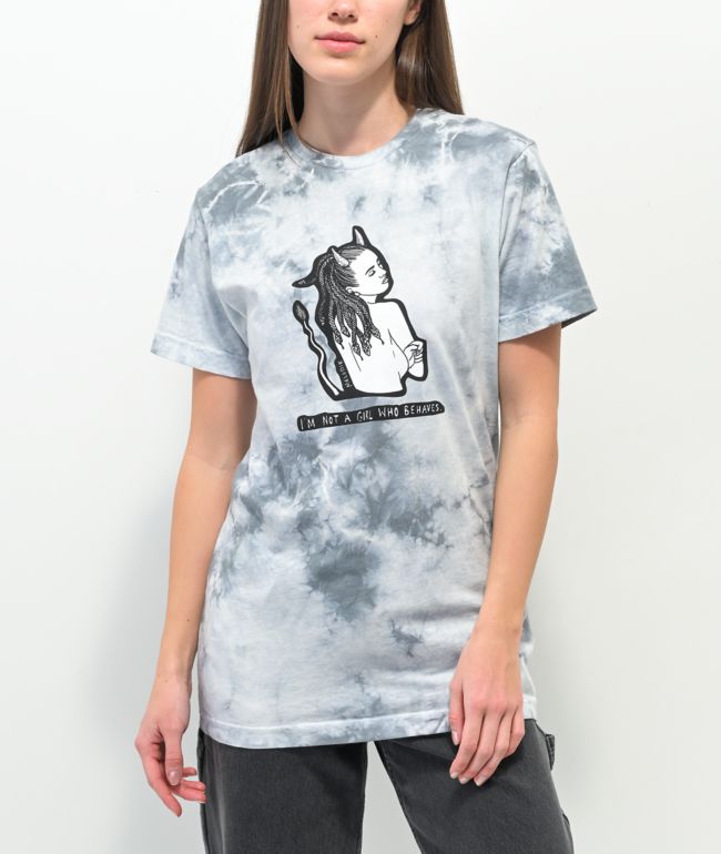 Melodie Behave Grey Tie Dye T-Shirt