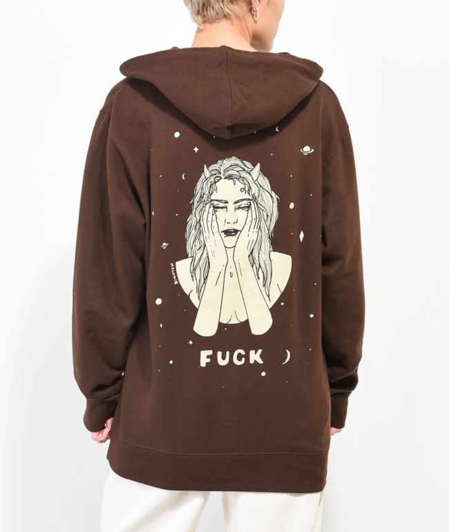 Melodie Fuck Dark Brown Hoodie