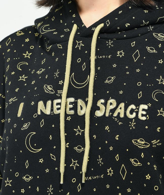 Melodie I Need Space Black Hoodie - thumbnail 2