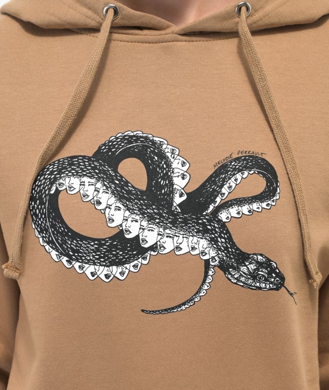 Melodie Reverse Medusa Tan Hoodie - thumbnail 3
