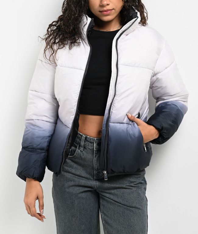 Members Only Ombre White Puffer Jacket - thumbnail 2