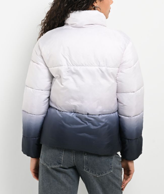 Members Only Ombre White Puffer Jacket - thumbnail 3
