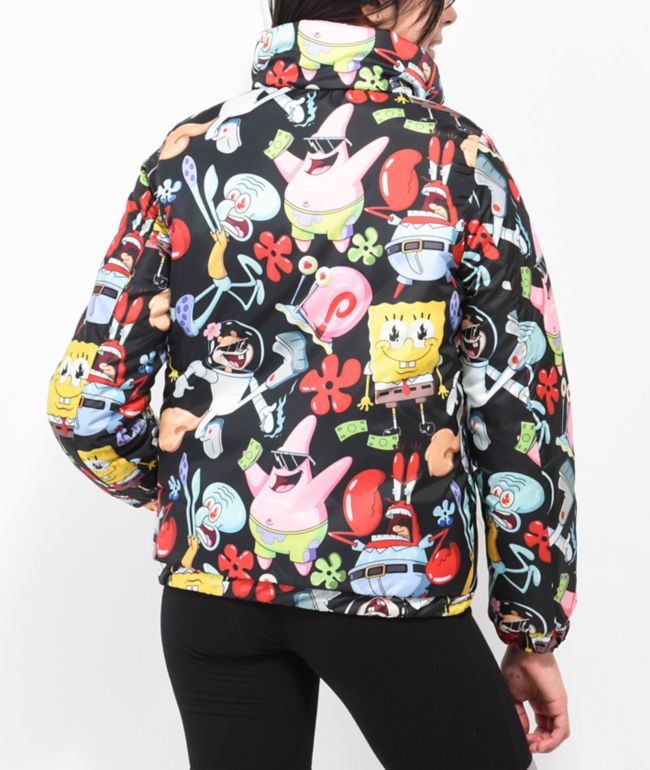 Members Only x Nickelodeon Black Reversible Puffer Jacket - thumbnail 3