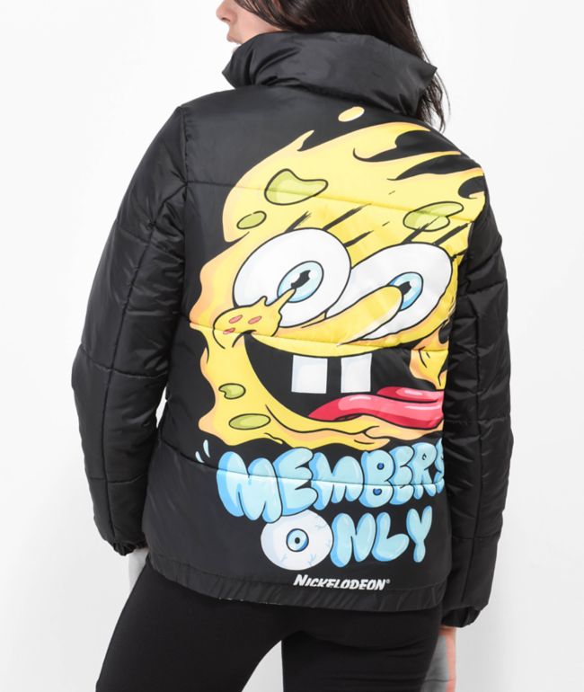 Members Only x Nickelodeon Black Reversible Puffer Jacket - thumbnail 2