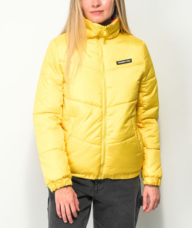 Members Only x Nickelodeon Hi-Shine Yellow Puffer Jacket - thumbnail 3