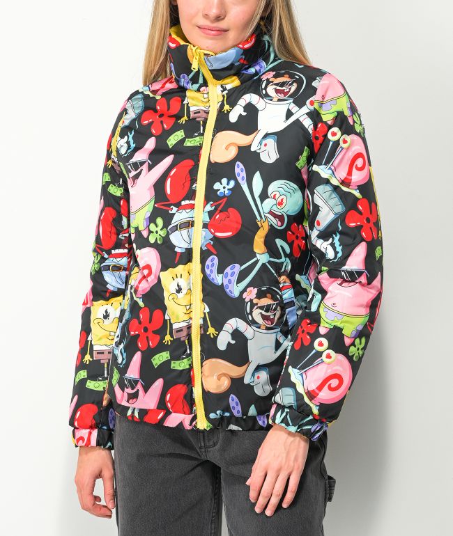 Members Only x Nickelodeon Hi-Shine Yellow Puffer Jacket - thumbnail 2
