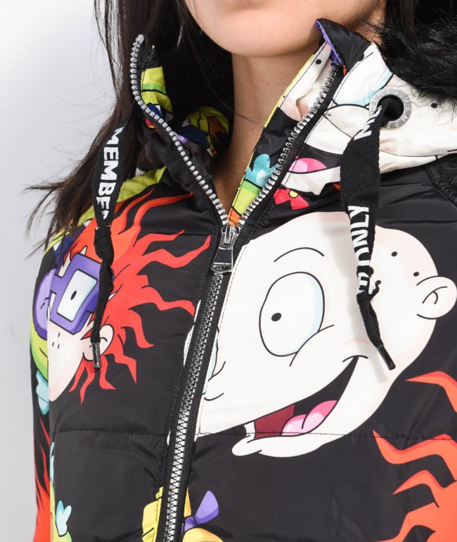 Members Only x Nickelodeon Rugrats Allover Print Bomber Puffer Jacket - thumbnail 3
