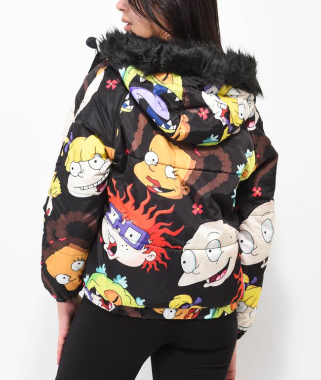 Members Only x Nickelodeon Rugrats Allover Print Bomber Puffer Jacket - thumbnail 2