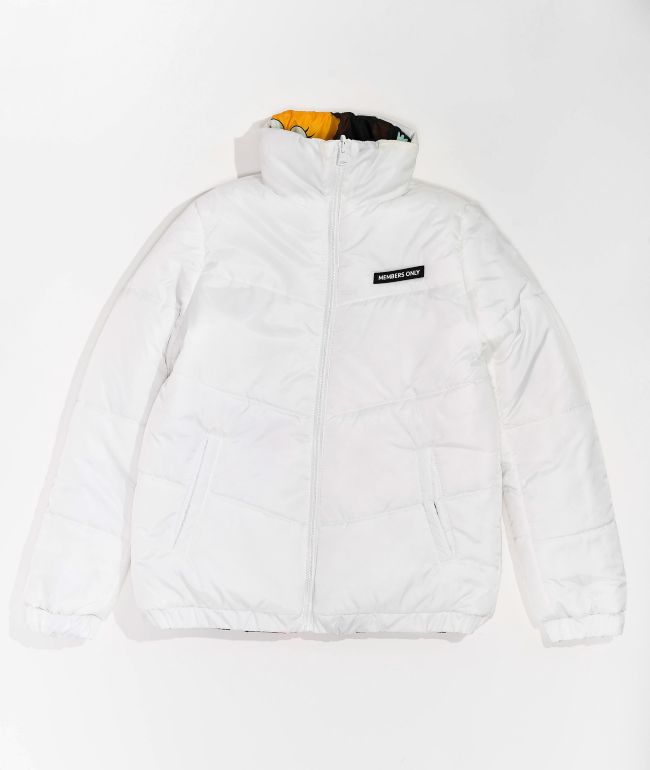 Members Only x Nickelodeon Rugrats Hi Shine White Puffer Jacket - thumbnail 2