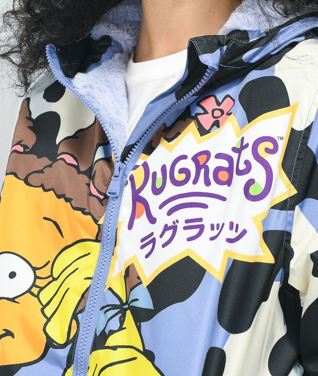 Members Only x Nickelodeon Rugrats Purple Camo Windbreaker Jacket - thumbnail 3