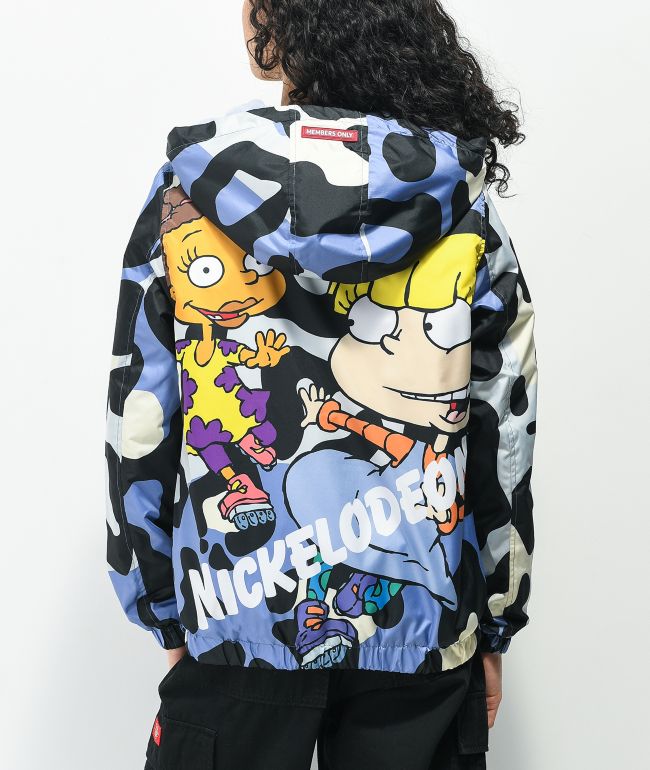 Members Only x Nickelodeon Rugrats Purple Camo Windbreaker Jacket - thumbnail 2