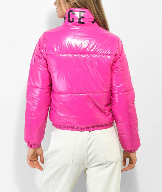 Members Only x Space Jam High Shine Pink Puffer Jacket - thumbnail 2