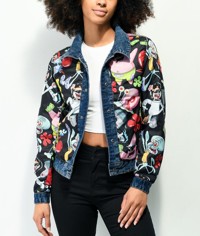 Members Only x SpongeBob Reversable Denim Trucker Jacket - thumbnail 2