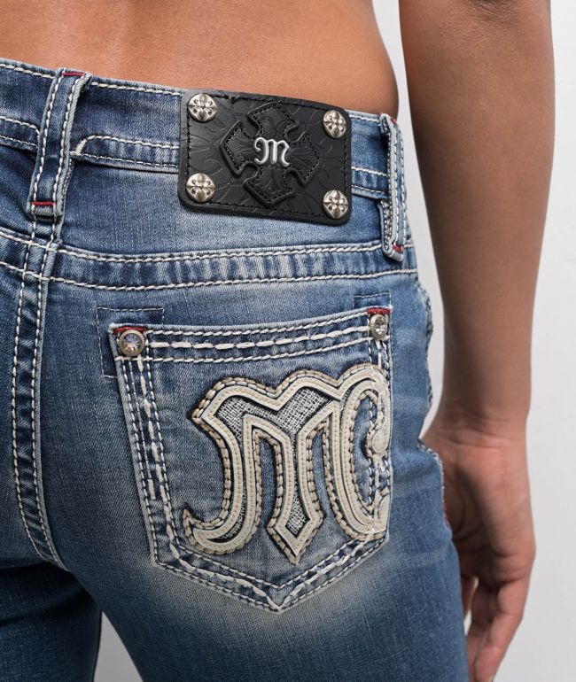 Miss Me Maven Logo Medium Wash Bootcut Jeans - thumbnail 3