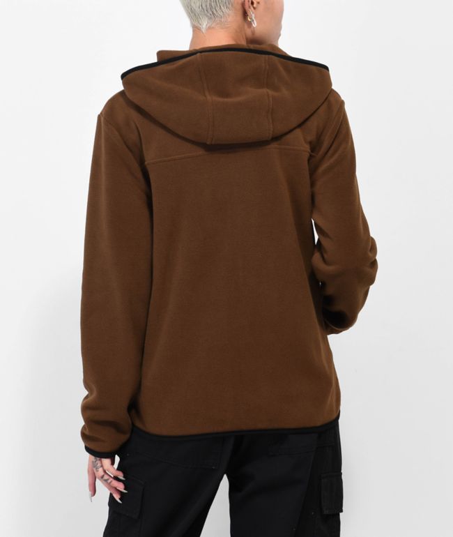 Monet Tobey Brown Fleece Zip Jacket - thumbnail 2