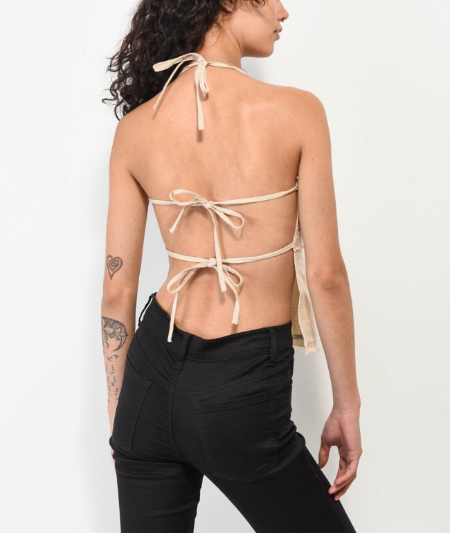 Motel Aine Natural Halter Top - thumbnail 2