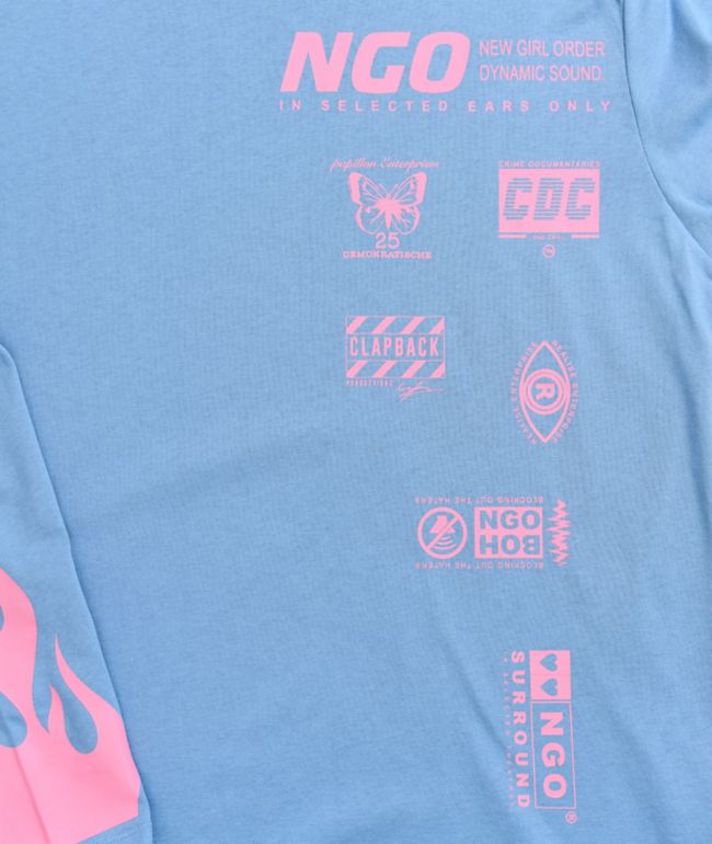 NGOrder Blue Flame Long Sleeve T-Shirt - thumbnail 3