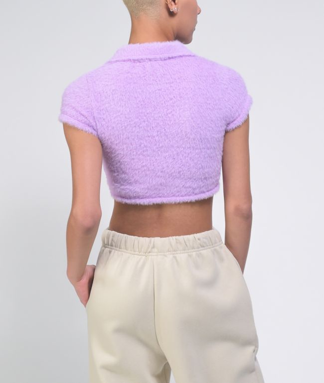 NGOrder Fluffy Pink Crop Polo Shirt - thumbnail 2