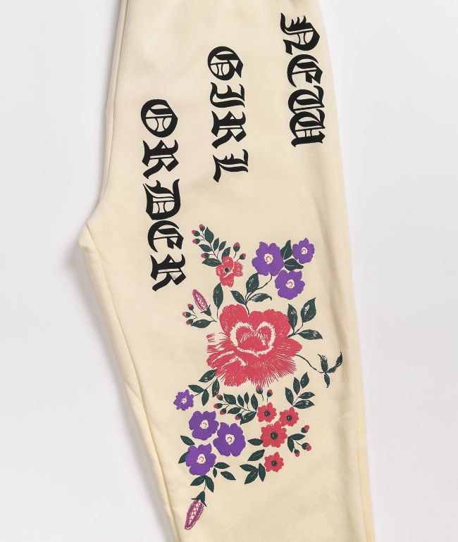NGOrder Live Worldwide Flower Cream Sweatpants - thumbnail 3