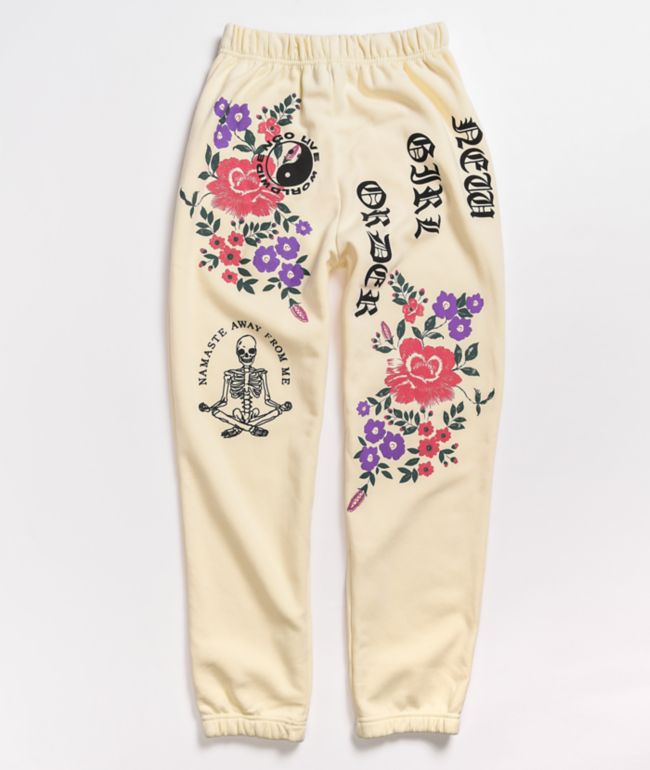 NGOrder Live Worldwide Flower Cream Sweatpants
